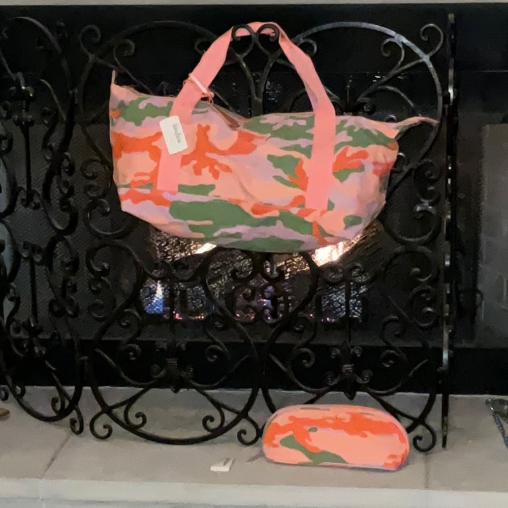 Nieman Marcus Camo Summer Large Tote Bag Set NWT